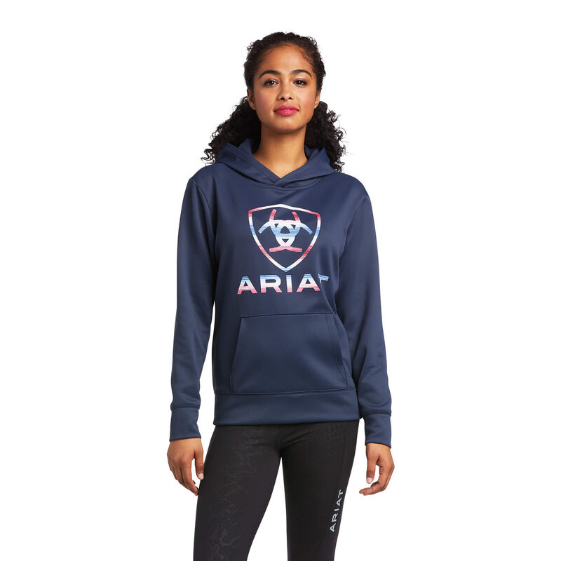 Sudadera Con Capucha Ariat Tek Azul Marino Mujer - Chile 247-QAOWPD